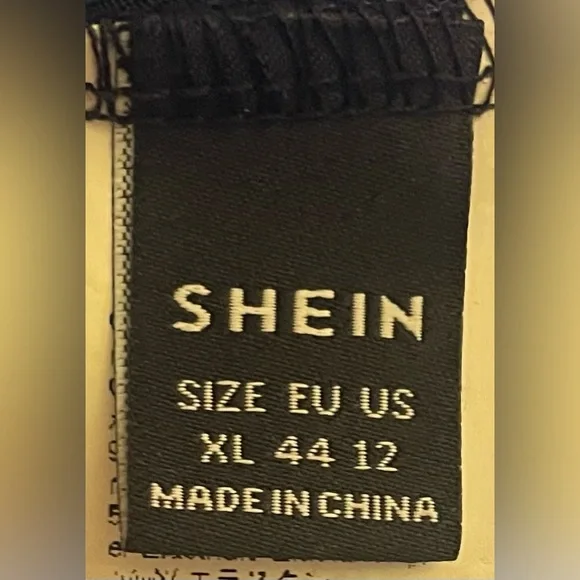 SHEIN- Black Scrunched Sides Midi Skirt Size XL - Picture 8 of 9